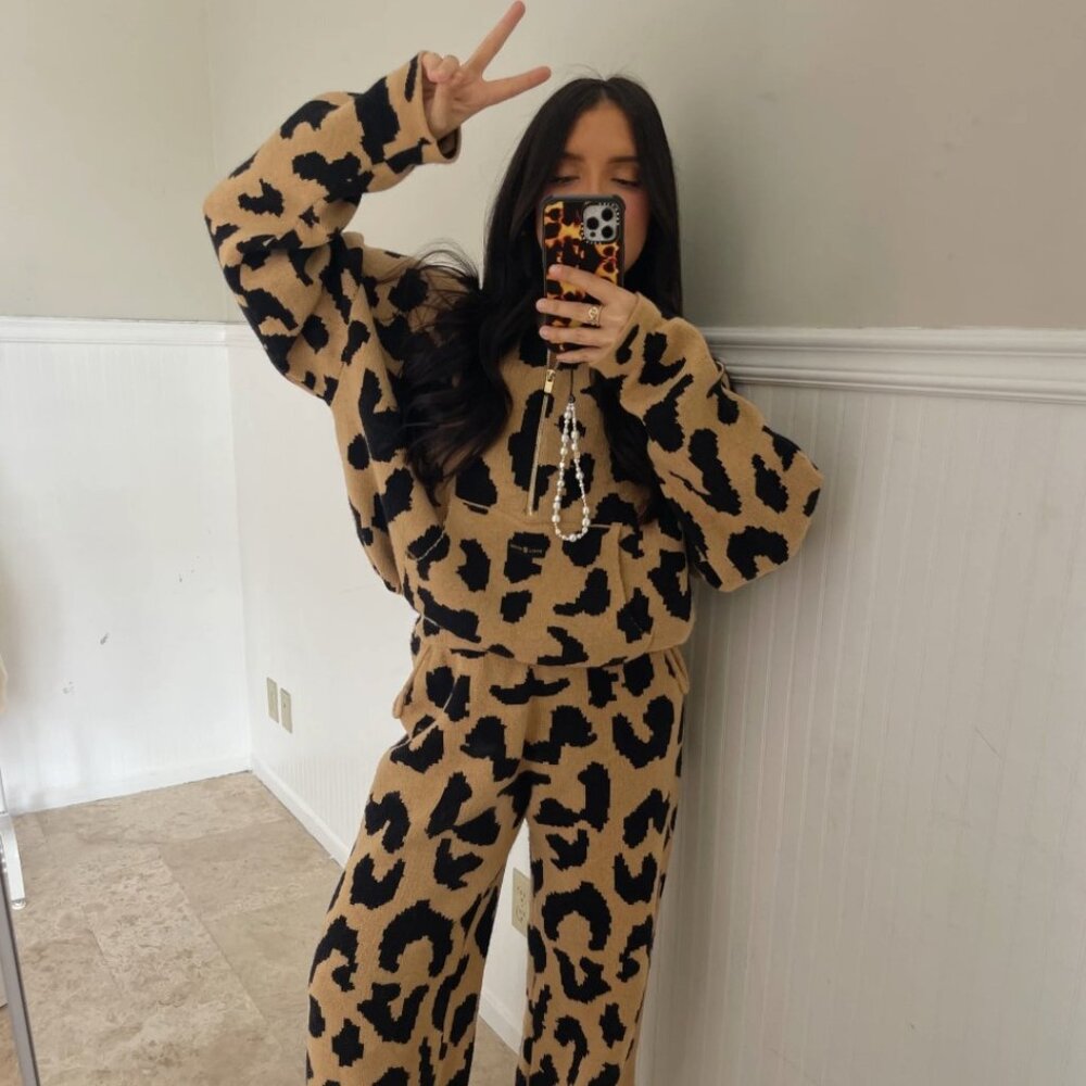 Skullhouse Designs Leopard Knit Set - S/M